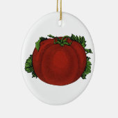 ヴィンテージ、熟したトマト、野菜と果物 セラミックオーナメント (右)