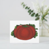 ヴィンテージ、熟したトマト、野菜と果物 ポストカード (スタンド正面)