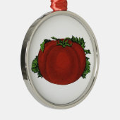 ヴィンテージ、熟したトマト、野菜と果物 メタルオーナメント (右)