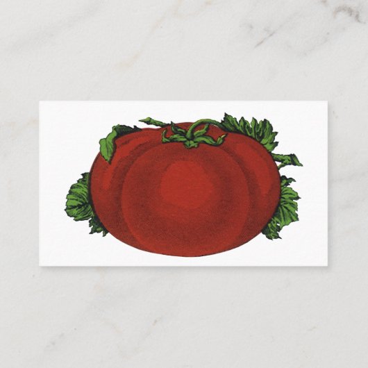 ヴィンテージ、熟したトマト、野菜と果物 名刺 (裏面)