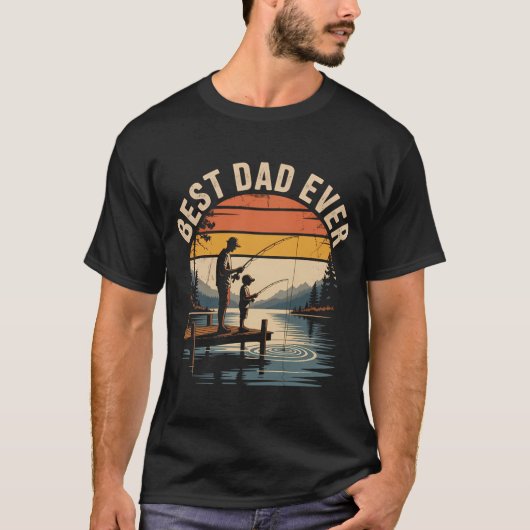 ヴィンテージ　父と子の釣り Tシャツ (正面)