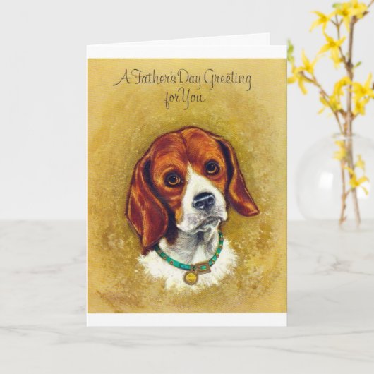 ヴィンテージ – 父の日の挨拶、 カード (黄色い花)