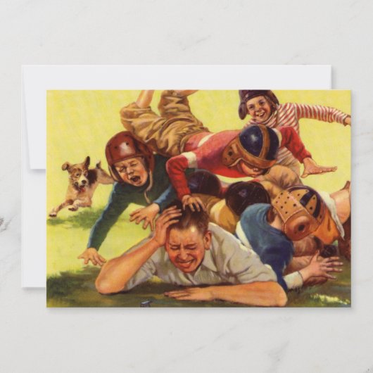 ヴィンテージ 父の日、サッカー 子どもと家族の犬 (正面)