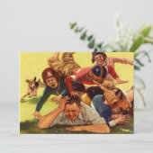 ヴィンテージ 父の日、サッカー 子どもと家族の犬 (スタンド正面)