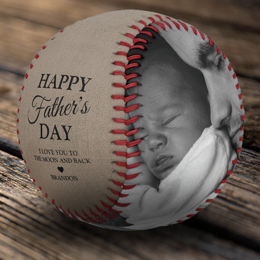 ヴィンテージ 父の日 2枚の写真 野球 野球ボール