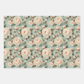 ヴィンテージ 牡丹の花 ラッピングペーパーシート (正面3)