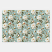 ヴィンテージ 牡丹の花 ラッピングペーパーシート (正面)