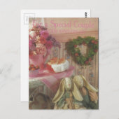 ヴィンテージ「特別カップル」記念日 ポストカード (正面/裏面)