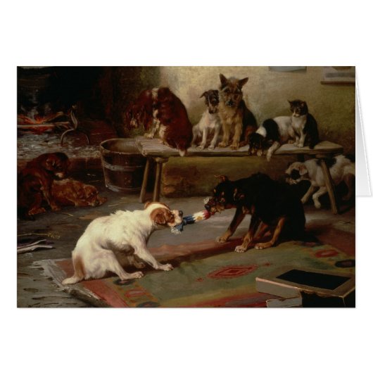 ヴィンテージ-犬の演劇の綱引き、 (正面横)