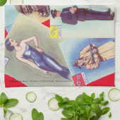 ヴィンテージ「犯罪倶楽部」ティータオル キッチンタオル (折り畳み)