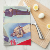 ヴィンテージ「犯罪倶楽部」ティータオル キッチンタオル (四つ折り)