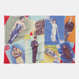 ヴィンテージ「犯罪倶楽部」ティータオル キッチンタオル