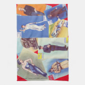 ヴィンテージ「犯罪倶楽部」ティータオル キッチンタオル (縦)