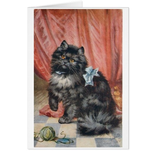 ヴィンテージ-猫およびヤーン、 (正面)