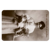 ヴィンテージ – 猫が一つ、別の猫に繋がる。 マグネット (横)