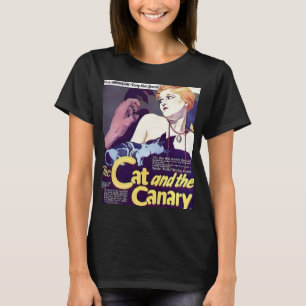 ヴィンテージ「猫とカナリア」ホラー映画T-Sh Tシャツ