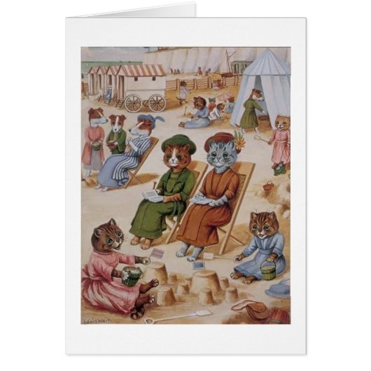 ヴィンテージ-猫のためのビーチ日、 (正面)