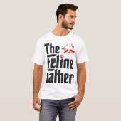 ヴィンテージ 猫のパパ ネコ ユーモア ベクター デザイン_1 Tシャツ (正面フル)