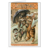 ヴィンテージ-猫は買物をすることを行きます (正面)