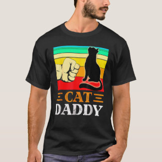ヴィンテージ・猫パパ 父の日 1 Tシャツ