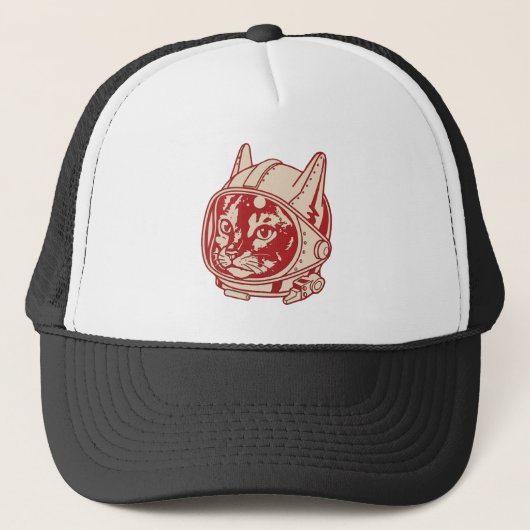 ヴィンテージ 猫 宇宙飛行士 キャップ (正面)