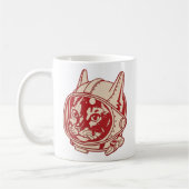 ヴィンテージ 猫 宇宙飛行士 コーヒーマグカップ (左)