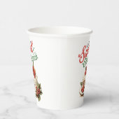 ヴィンテージ「甘いクリスマスを過ごす」休日 紙コップ (右)