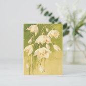 ヴィンテージ 白いすずらんの花 ポストカード (スタンド正面)