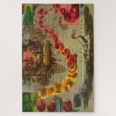 ヴィンテージ 白鯨のペコド号の旅 クラシック ジグソーパズル (縦)