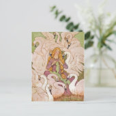 ヴィンテージ – 白鳥たち。 ポストカード (スタンド正面)