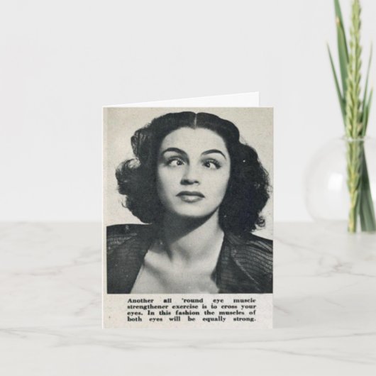 ヴィンテージ「目の筋肉を強化する」ノートカード シーズンカード (正面)
