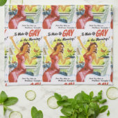 ヴィンテージ「目覚めるゲイ」 キッチンタオル (折り畳み)