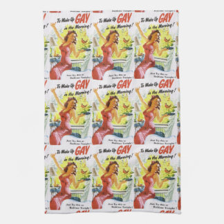 ヴィンテージ「目覚めるゲイ」 キッチンタオル