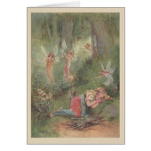 ヴィンテージ-睡眠の子供及び森林妖精、 (正面)