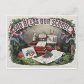 ヴィンテージ:私たちの学校を祝福する ポストカード (正面)