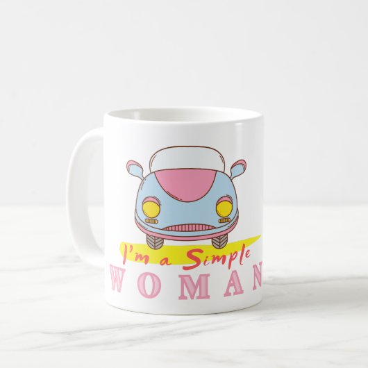 ヴィンテージ – 私はシンプル女 コーヒーマグカップ (正面左)