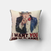 ヴィンテージ"私は"米陸軍の米国市民アメリカPiほしいと思います クッション (裏面)