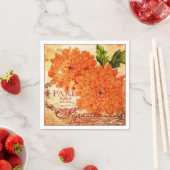 ヴィンテージ　秋の菊 スタンダードカクテルナプキン (インサイチュ)