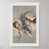 ヴィンテージ – 第一次世界大戦のナース読は我慢強く ポスター (正面)