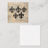 ヴィンテージ（紋章の）フラ・ダ・リシンボルフルーアデリストアート エンクロージャーカード (正面/裏面)