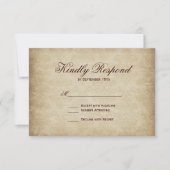 ヴィンテージ（紋章の）フラ・ダ・リダマスクウェディングRSVPカード 出欠カード (正面)