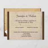 ヴィンテージ(紋章の)フラ・ダ・リラブレターRSVPポストカード インビテーションポストカード (正面/裏面)