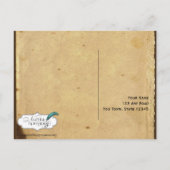 ヴィンテージ(紋章の)フラ・ダ・リラブレターRSVPポストカード インビテーションポストカード (裏面)