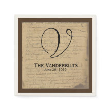 ヴィンテージ（紋章の）フラ・ダ・リラブレッ結婚トナプキン