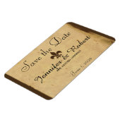 ヴィンテージ（紋章の）フラ・ダ・リ結婚式の日付の保存 マグネット