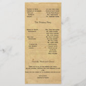 ヴィンテージ(紋章の)フラ・ダ・リ結婚式 プログラム (裏面)