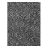 ヴィンテージ（紋章の）フラ・ダ・リ |ブラック・シルバー・ダマグランジスク テーブルクロス (正面)