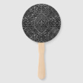 ヴィンテージ(紋章の)フラ・ダ・リ |ブラック・シルバー・ダマグランジスク ハンドファン (裏面)