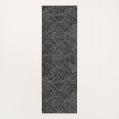 ヴィンテージ（紋章の）フラ・ダ・リ |ブラック・シルバー・ダマグランジスク ヨガマット (裏面)