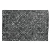 ヴィンテージ（紋章の）フラ・ダ・リ |ブラック・シルバー・ダマグランジスク 枕カバー (裏面)